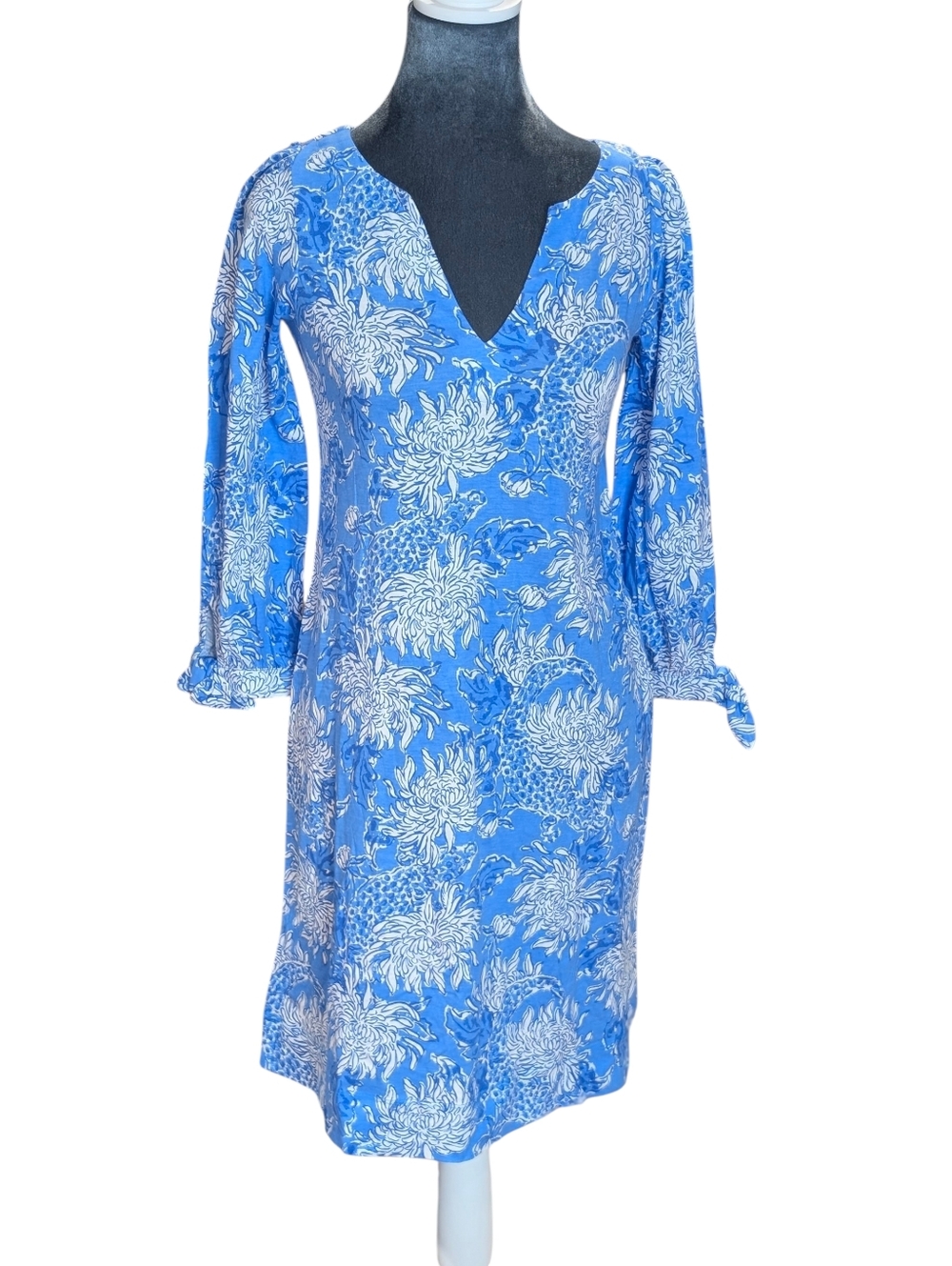 Lilly Pulitzer Cath Dress in Boca Blue Croc & Lock It Size XXS NWOT